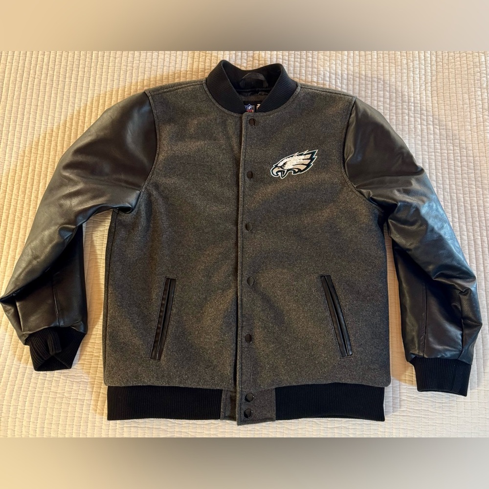Philadelphia Eagles Varsity Fall Jacket Youth Sizes M, XL NWT! $155 Retail!!
